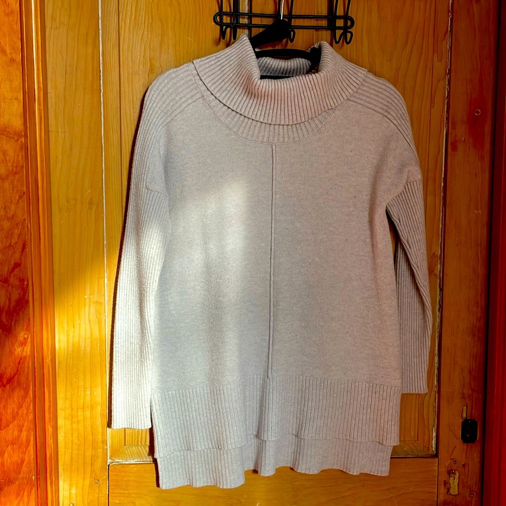Cable & Gauge gray cowl-necked sweater